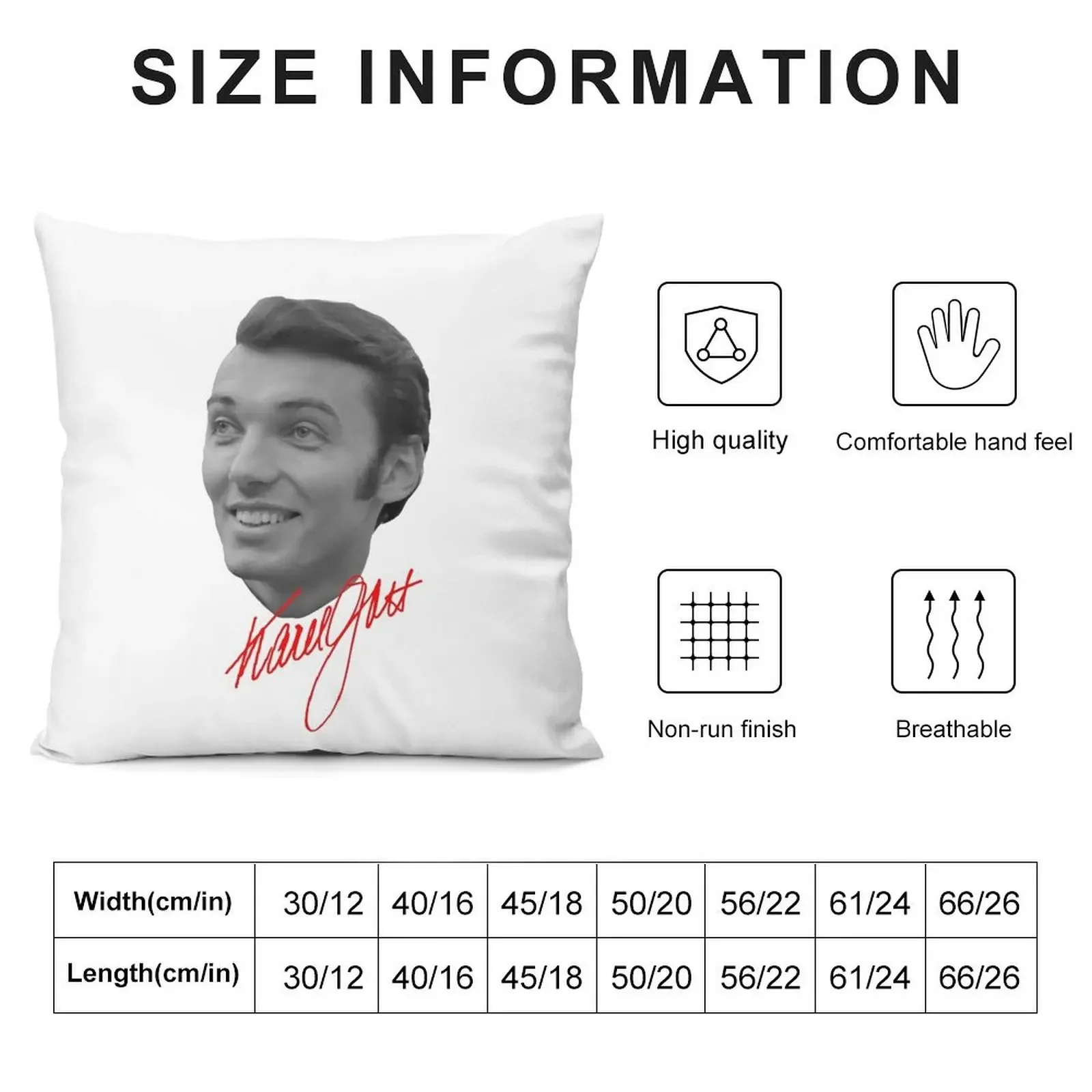 Karel Gott with signature Throw Pillow home decor items Decorative Cushions For Living Room Throw Pillow pillow