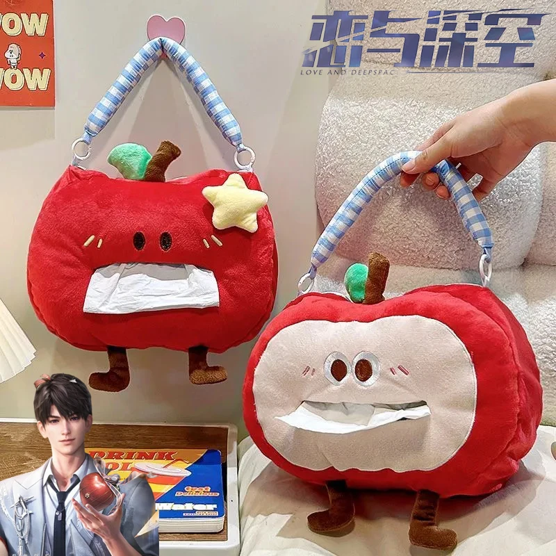 

Игра Love And Deepspace Caleb, косплей, сумка для салфеток, Apple, мультяшное украшение, подвесная сумка для салфеток, Хэллоуин, хранение салфеток