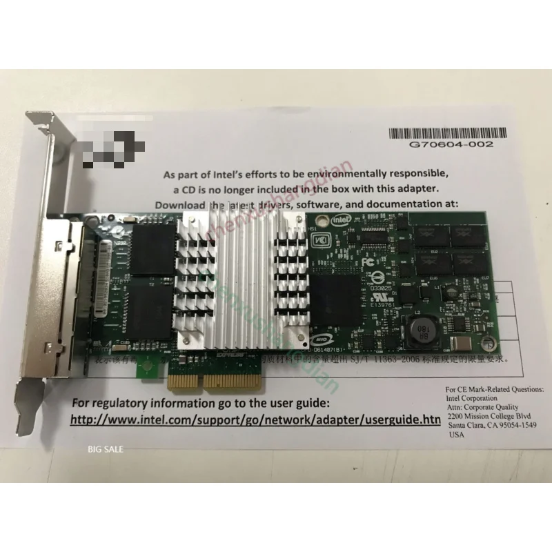 FOR Intel 9404PT 4-port gigabit network interface card PRO/1000 82571 chip