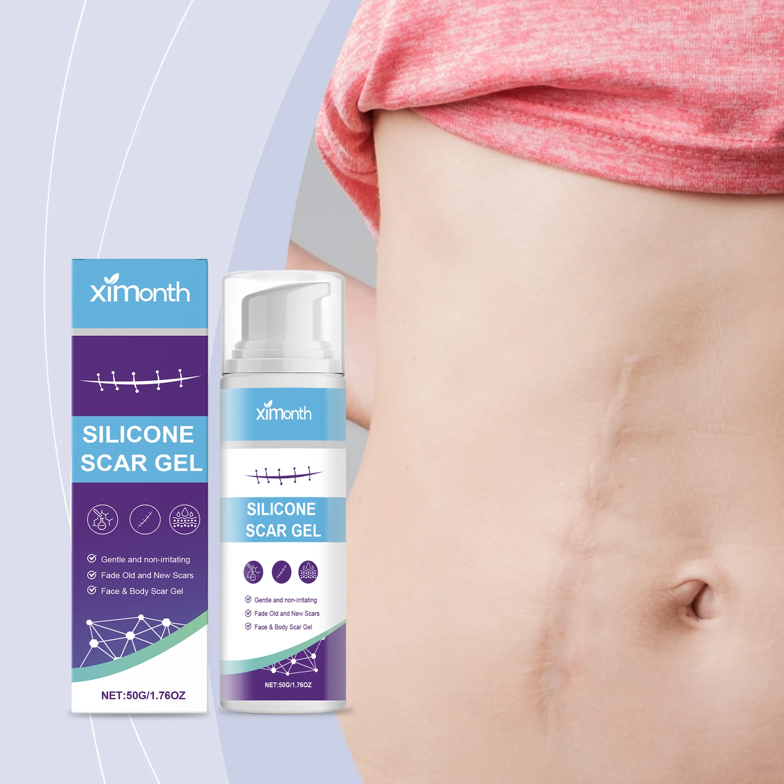 Scar Gel Scar Of Scars Repair Skin Smoothness Suitable For Surgical Scars Stretch Marks And Uneven Skin Gentle Daily Skin Care