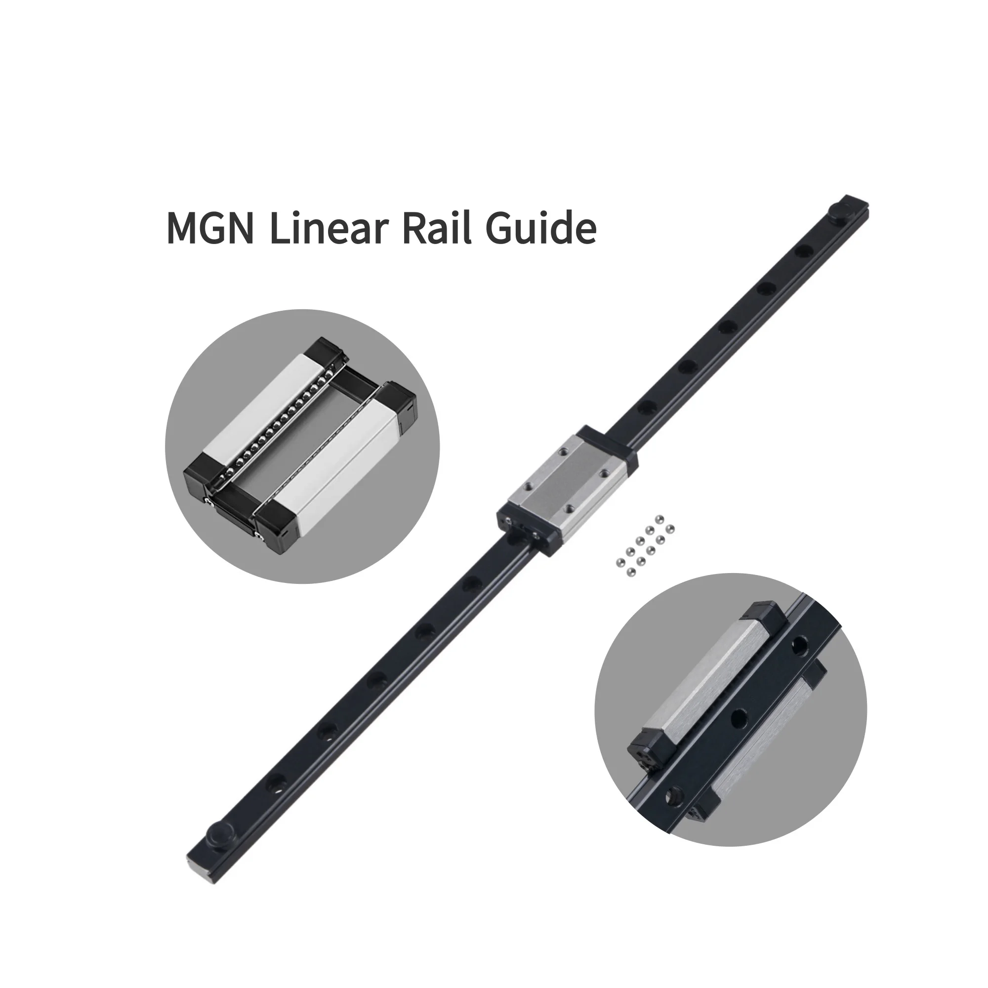 MGN MGN9 MGN12 Black miniature linear rail 200 300 350 400 450 500 600mm MGN9 MGN12 linear guide+1pc MGN12H carriage CNC Parts