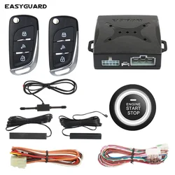 EASYGUARD-bloqueo de alarma de coche, desbloqueo automático, botón pulsador de entrada sin llave, arranque automático, arranque remoto del motor