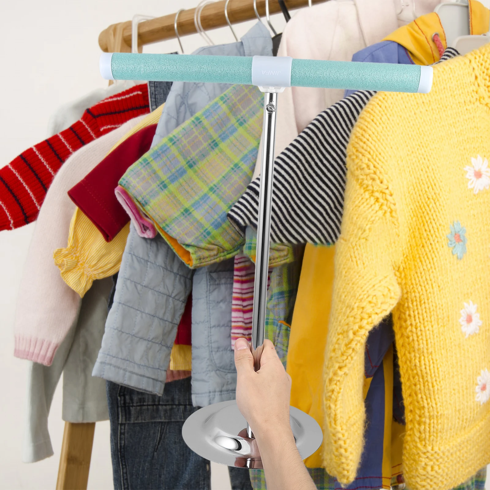 

Clothes Showing Stand Plastic Foam Strong Dress Display Rack Suitable for and Home Office Wardrobe Storage