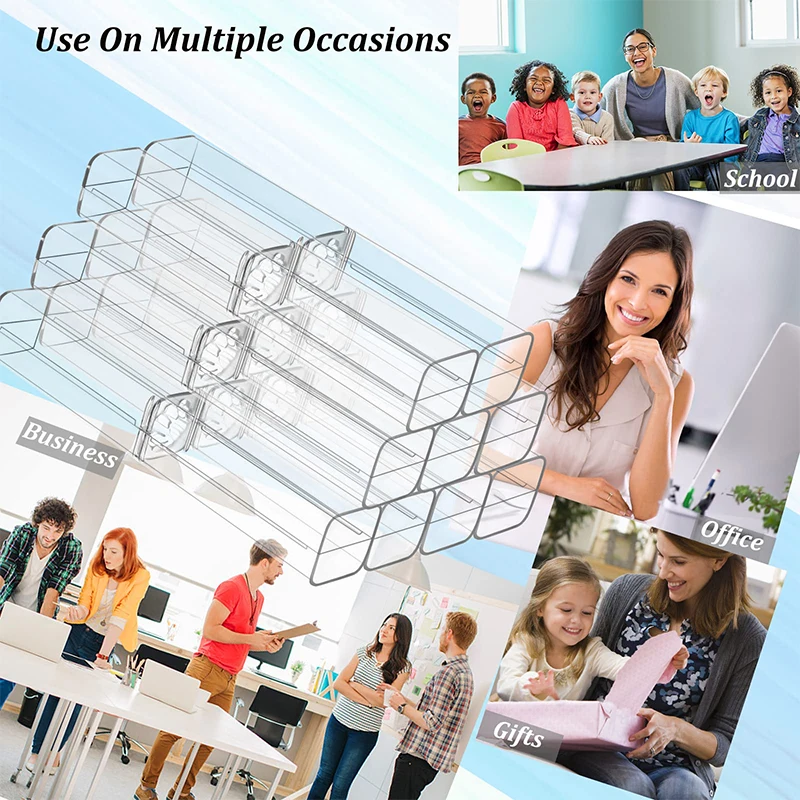 30Pcs Transparent Pencil Case Pencil Gift Box Pen Organizer Case Pencils Storage Box Fountain Pen Holder Container