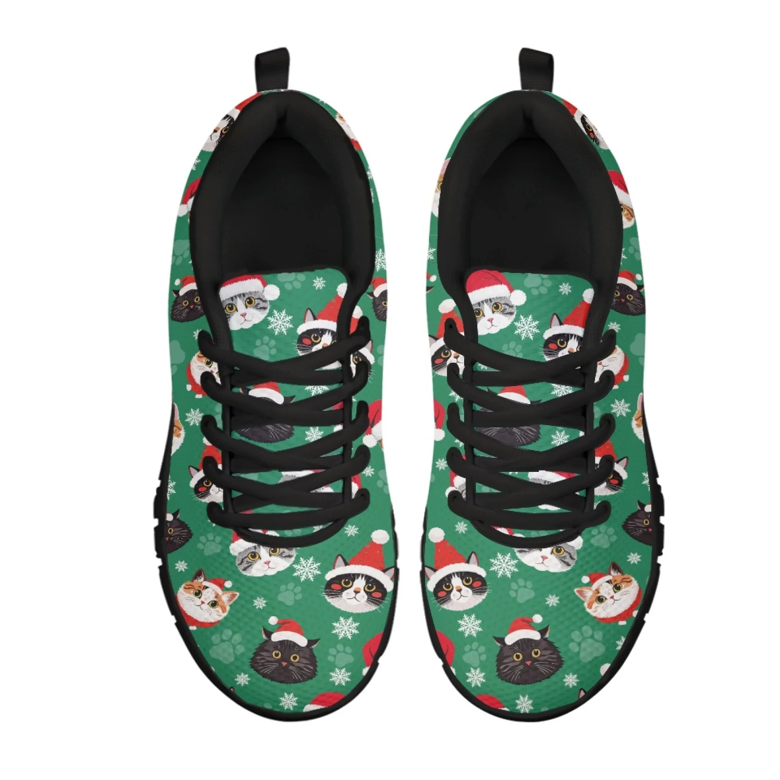 Coloranimal Cat Print Women Athletic Work Shoes for Standing All Day Cushion Mens Athletic Sneakers for Outdoor