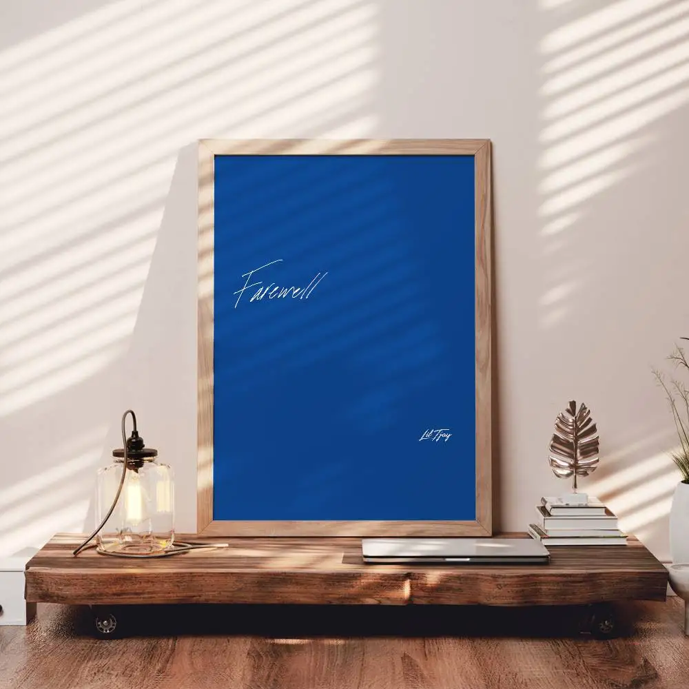 ملصق وداع ليل T-Tjay فني ذاتي اللصق مقاوم للماء ملصق ورقي للمقهى وغرفة البار