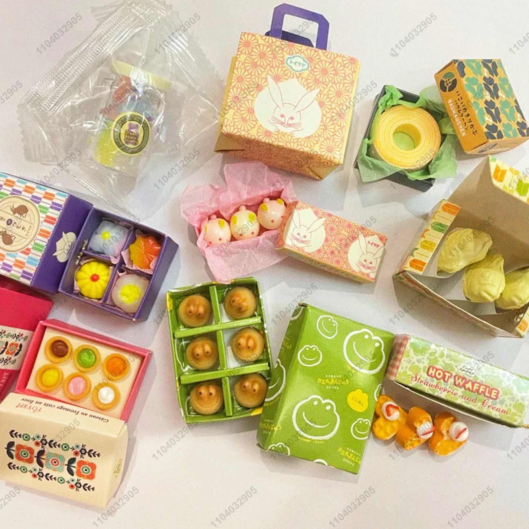 Capsule Toy Food Toy Dessert Cake Biscuit Chocolate Simulation Food Miniature Creative Toy Cute Keychain Bag Pendant Accessories