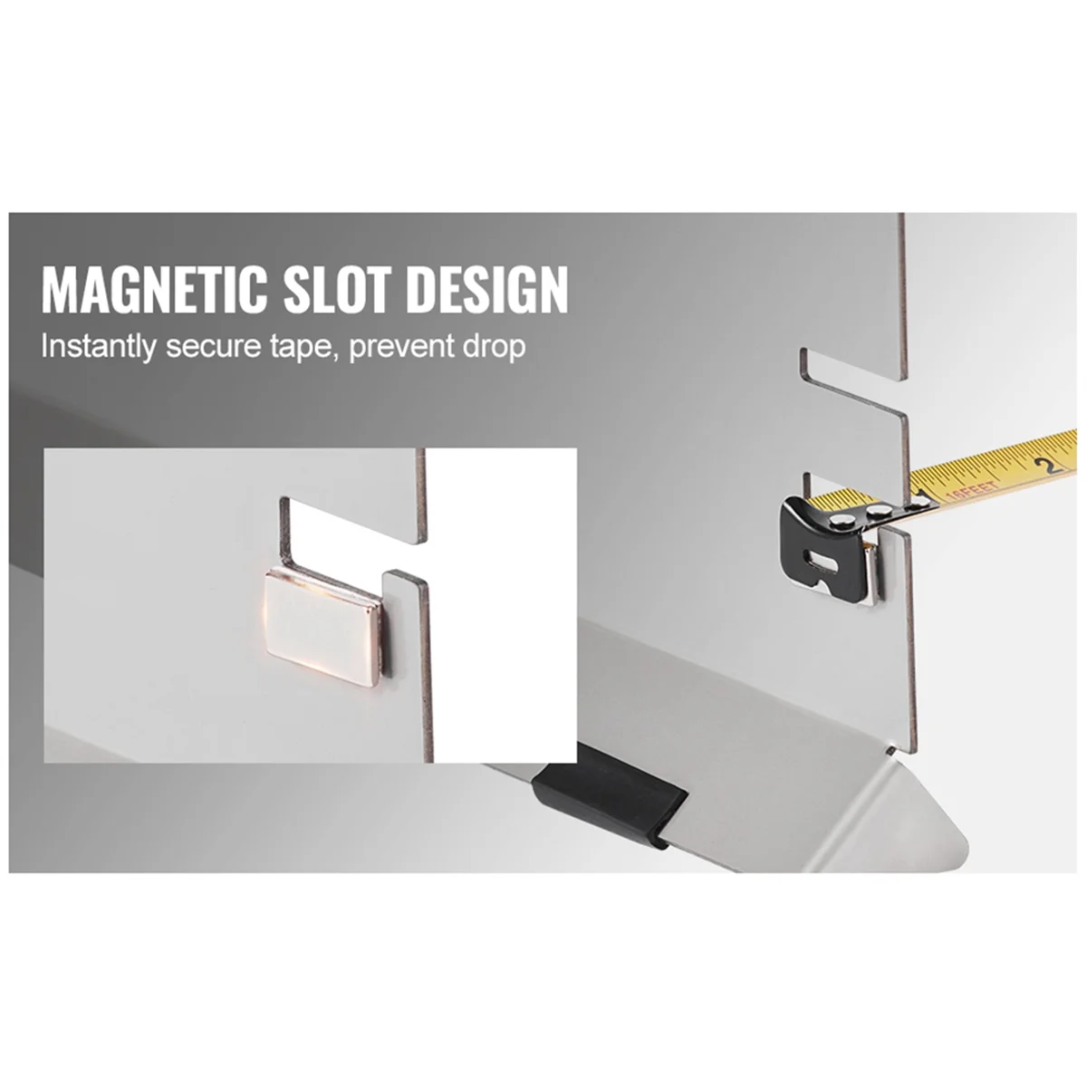 ABJZ Herramienta de alineación de ruedas Herramienta de alineación Placas de puntera con 2 cintas métricas Placa de herramienta de medición de ángulo del dedo del pie