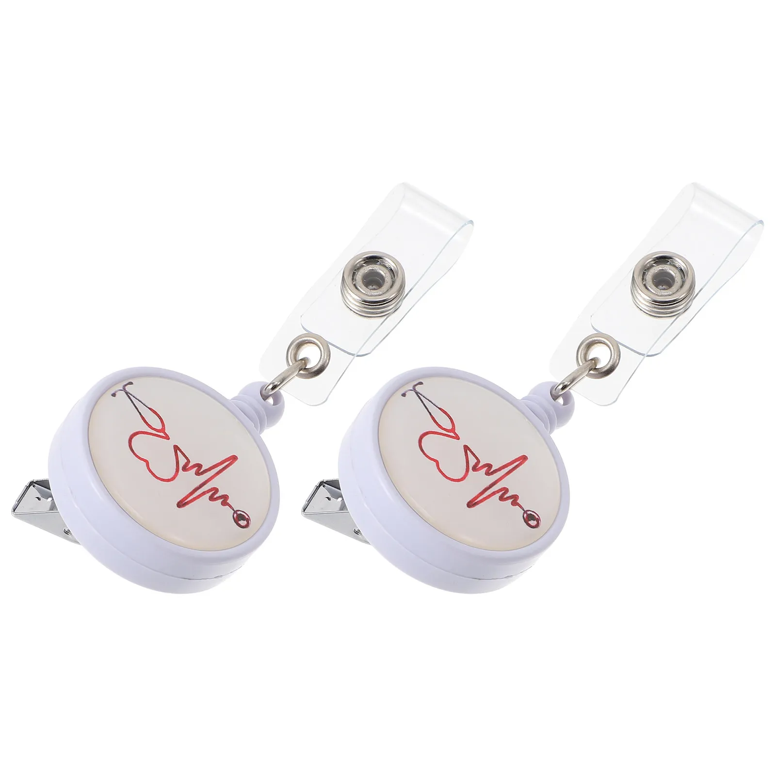 

2 шт. выдвижных держателей для бейджей медсестер, легкие, стильные зажимы для карт, подходят для офиса, фабрики, студентов, персонала, для бейджей управления персоналом