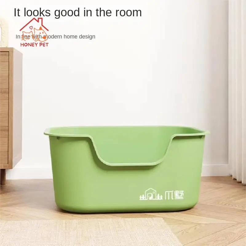 

Bathroom Sandbox Cat Bedpans Toilet Training Cat Litter Basin Giant Style Mode Splash Integrated Open Anti External