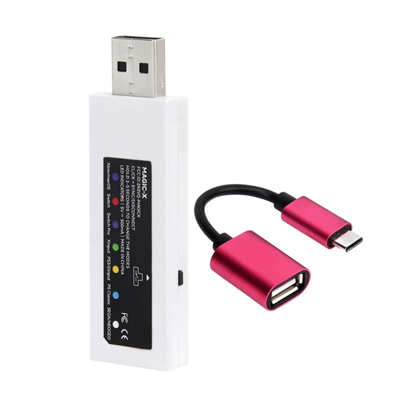 

For MAGIC-X USB Wireless Adapter For PS5/PS4 To Series X/S/Xbox1/PS3/Switch/Raspberry Pi/Steam/Sega/PC/Neog