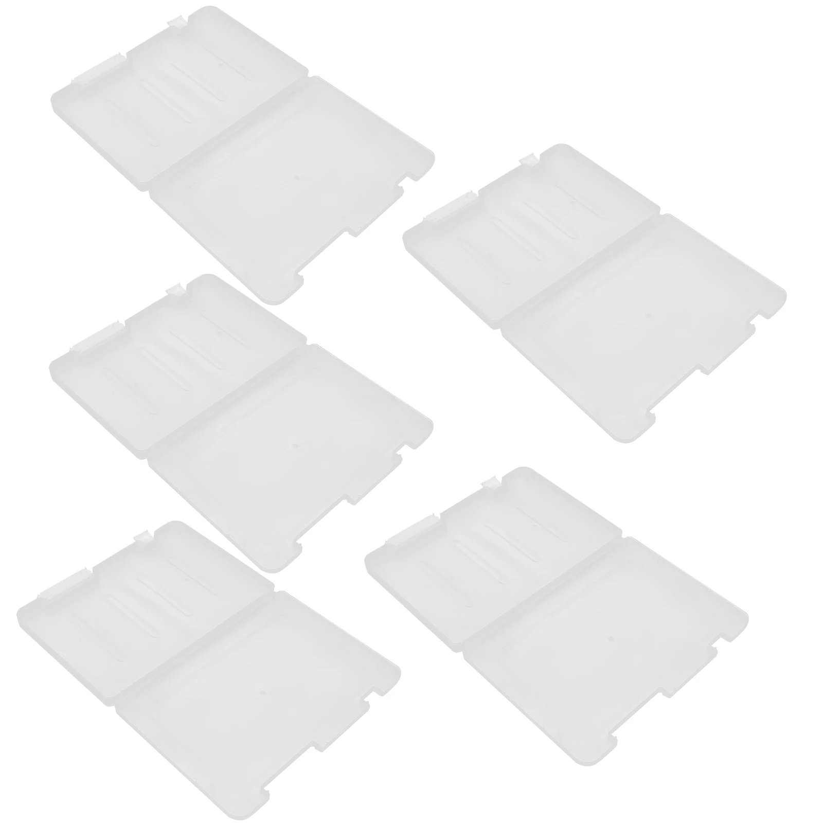 

5Pcs PP Plastic Storage Boxes Document Organizer Card Holder Photo Certificate File Case Travel Organizer File Case