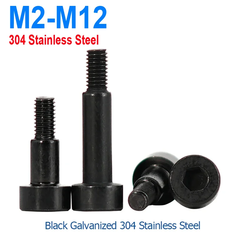 

M2 M2.5 M3 M4 M5 M6 M8 M10 M12 Black Galvanized 304 Stainless Steel Hex Hexagon Socket Cap Head Shoulder Bearing Screw Bolt