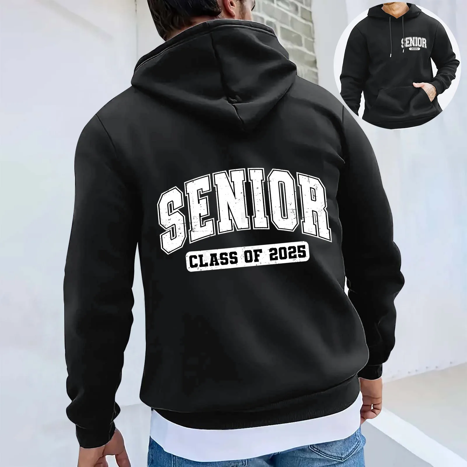 New In Hooded Sweatshirt Senior Class Of 2025 Tracksuit Back To School Oversize Y2k Hoodie American Vintage Plus Size Jumpers