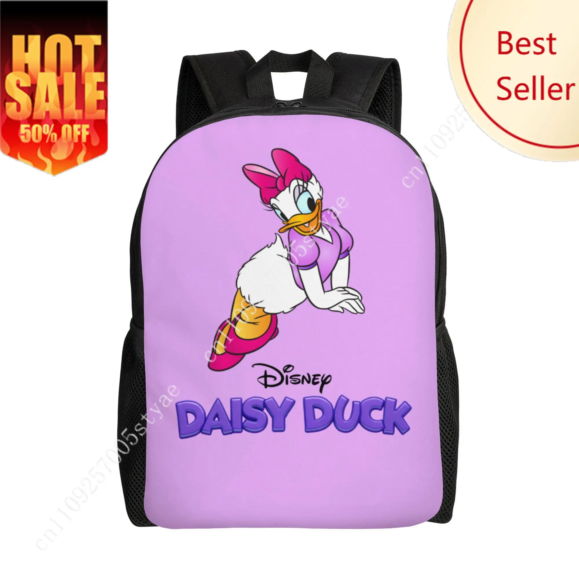 

Daisy Duck Classical Backpack Disney Cartoon Decorate Fabric Bags Design Your Photo Logo Text Party Holiday Custom Gifts