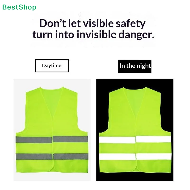 Safety High Visibility Vest Adjustable Security Vests Traffic Night Outdoor For Running Cycling Sports