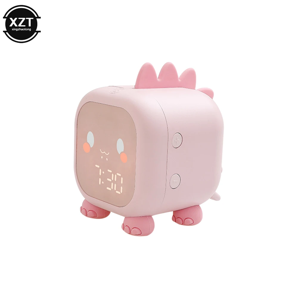 Funny Cute Alarm Clock For Children Dinosaur Digital Alarm Clock Night Light Bedside Desktop Kids Sleep Trainier Wake Up Clock