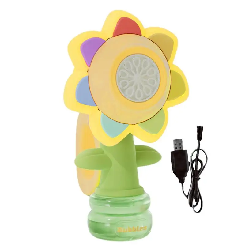 

Cute Sunflower Bubble Blower Sunflower Bubble Blower Toy Portable For Parties KidsSunflower Bubble Toy Electric & Fully