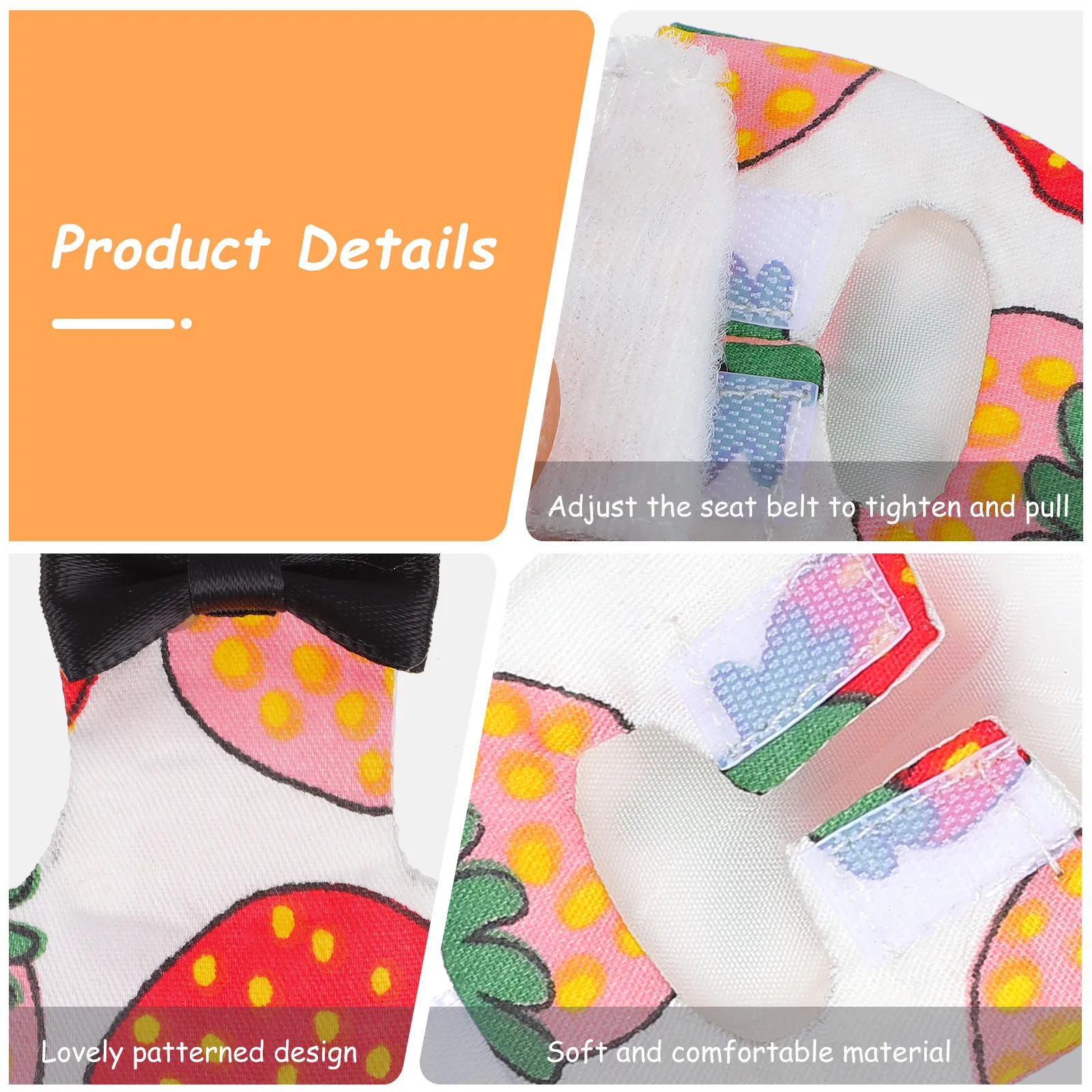 

Parrot Supplies Bird Flight Suits Strawberry Design Comfortable Washable Reusable Diaper Bird Flight Suit Parrot Costume