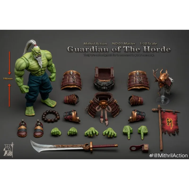 

in stock Mithril studio NO.03 Warrior Guardian of The Horde Orc Blade Master 1/10 Action Figures Toy Gift Collection