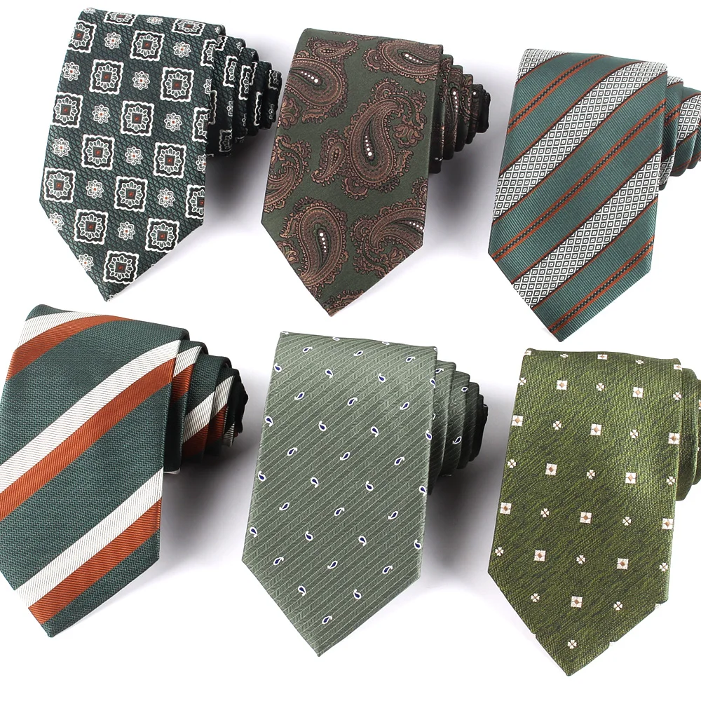 

Wedding Tie For Men Women Military Green Neck Tie For Party Casual Jacquard Neckties Adult Suit Neck Ties For Groomsmen Gifts