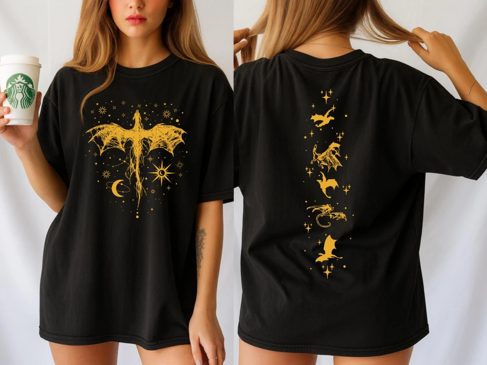 Fourth Wing Throne of Glass Inspired Dragon Shirt Fantasy Bookish T-Shirt Romantasy Reader Gift Book Lover Tee BookTok Merch