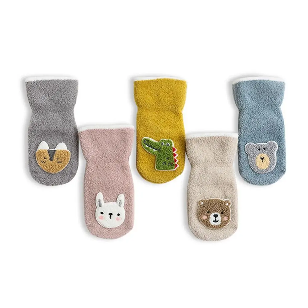 Coral Fleece Mid Tube Socks Autumn Winter Anti Slip Infant Indoor Socks Baby Socks Bbay Floor Socks Cartoon Toddler Socks