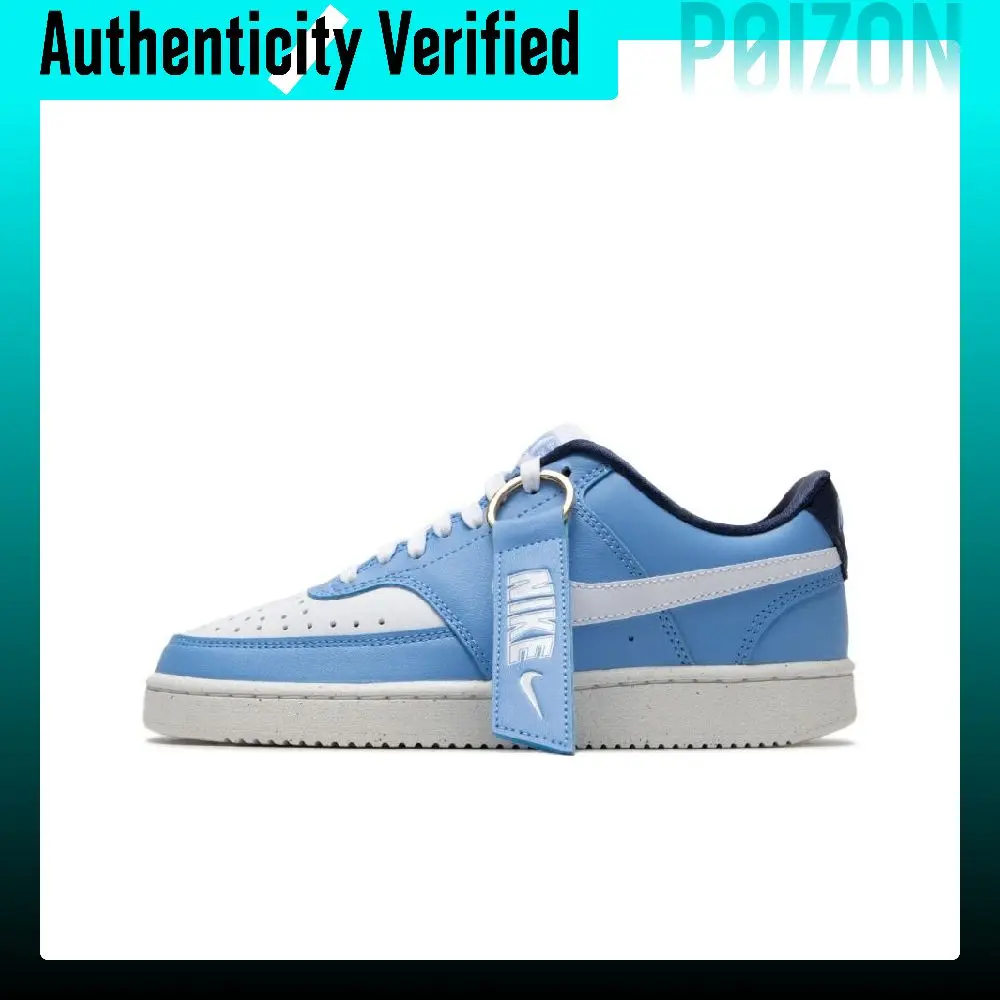 Nike Court Vision Skate Shoes Women's Low-top White Blue FJ2767-400