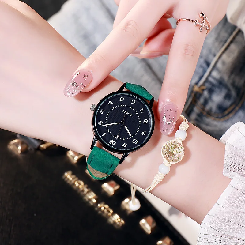 Classic Women\'s Casual Quartz Leather Band Strap Watch Round Analog WristWatches Luminous Femme Hands Clock Waterproof