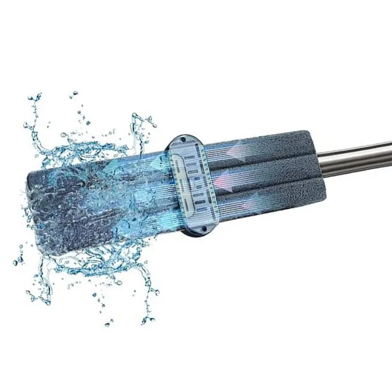 L60A Flat Mop Squeeze Magic Microfiber Cloth Acarid Cleaner Floor Mop Hand Washing Squeegee Easy To Drain
