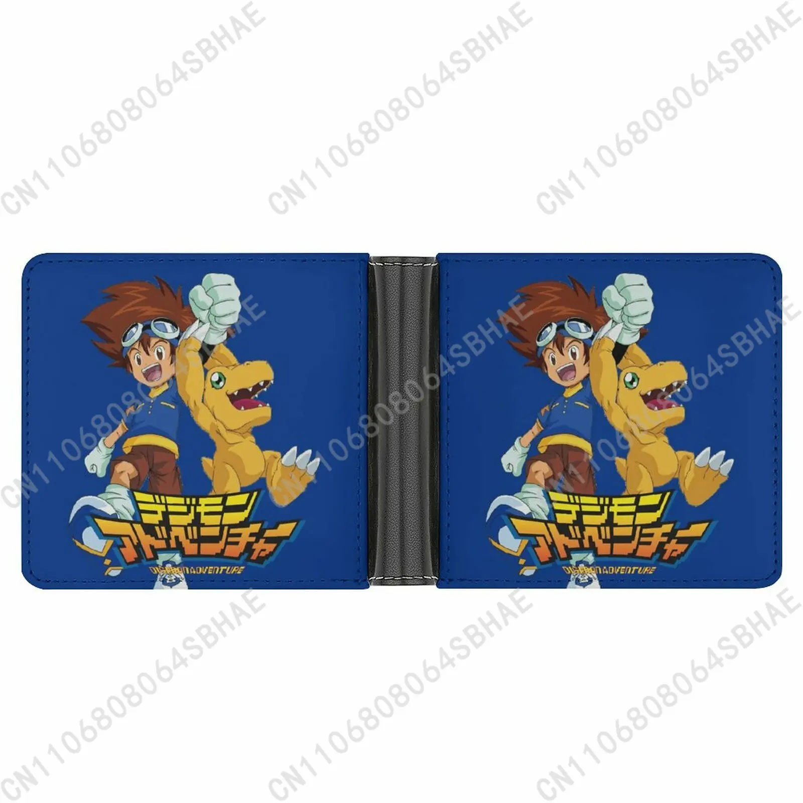 

Digimon Adventure Trendy Leather Wallet Teenage Girls Boys Personalized Slim Credit Card Holder Small Purse School Daily Use