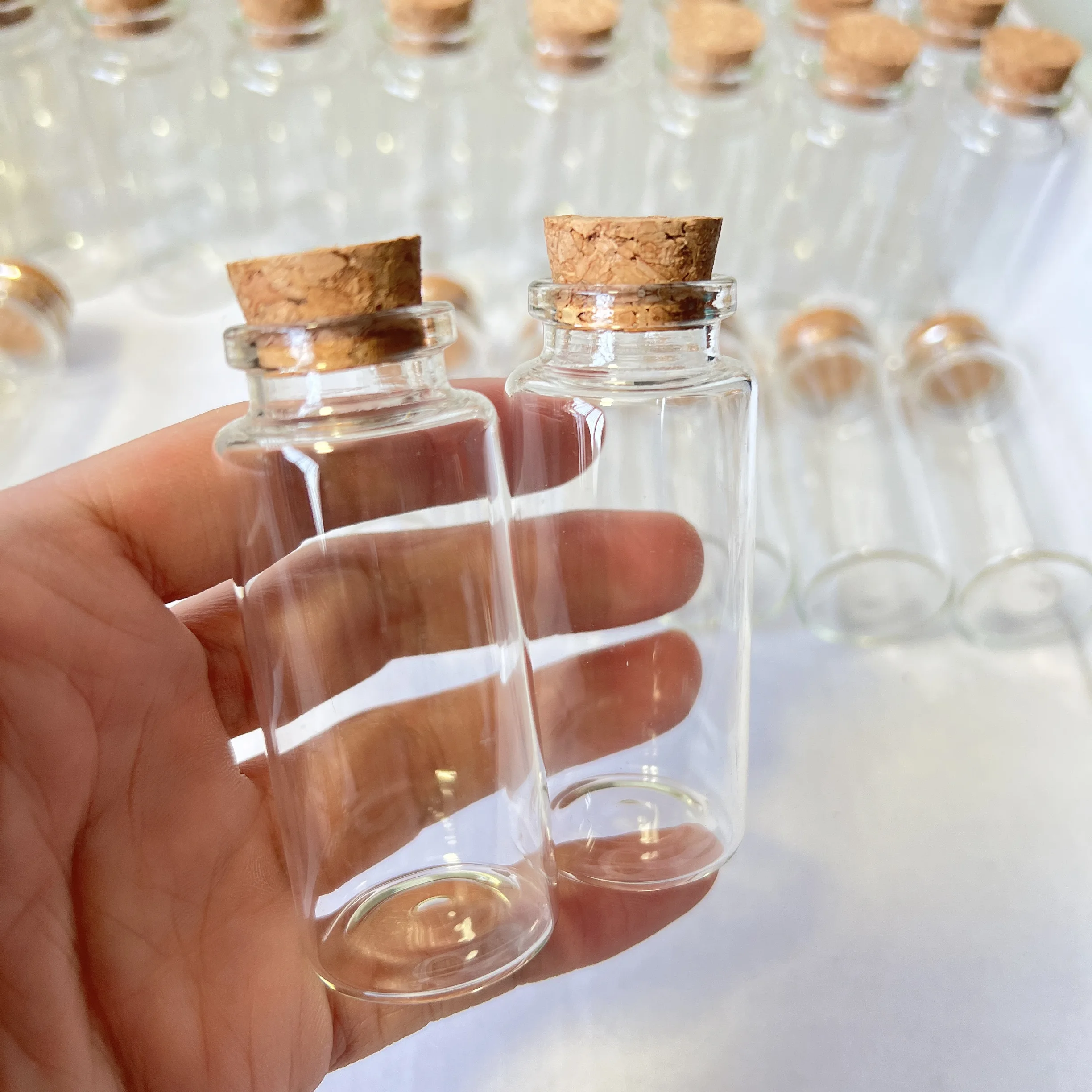 15/36/56 pièces 30x70mm 30ml pots en verre liège minuscules bouteilles de tubes à essai clair Mini conteneurs bricolage faveurs de mariage souhaitant bouteille