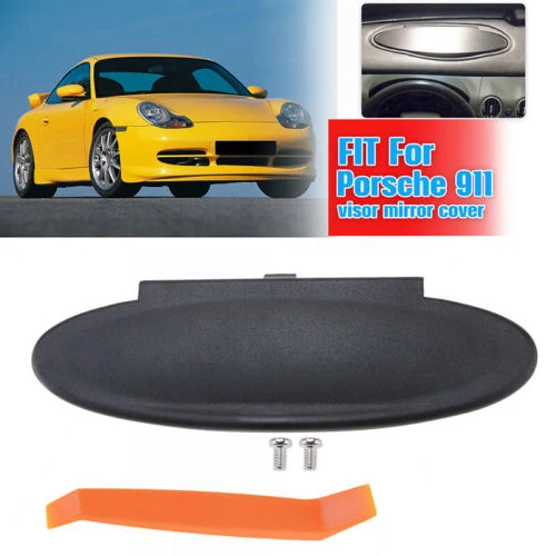 

9670142102 Sun Visor Mirror Cover For Porsche 911 Boxster Cayman 986 987 911 Black Vanity Mirror Cap Car Replacement Accessories