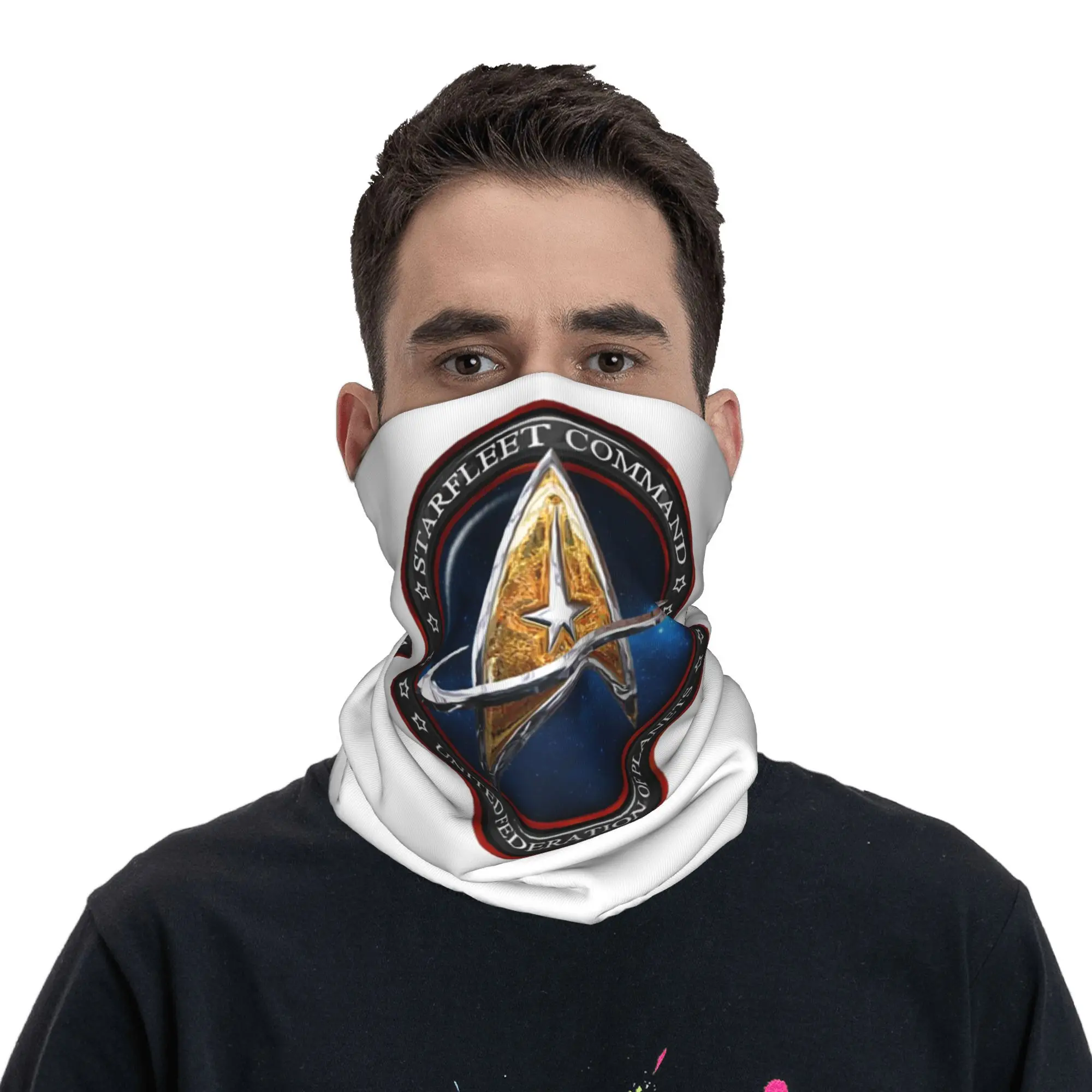 ستار تريكس الخيال العلمي المسلسلات التلفزيونية باندانا غطاء الرقبة المطبوعة الوجه وشاح دافئ بالاكلافا المشي لمسافات طويلة الصيد للجنسين الكبار كل موسم