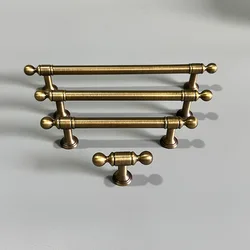 Antique Bronze Cabinet Handle French Brass Wardrobe Handle Creative Personalized Shoe Cabinet Knob European Furniture Handle