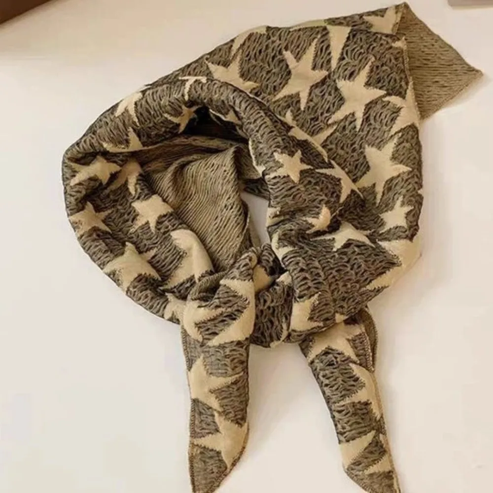 

Аксессуары для тюрбанов, шарф для волос со звездами в стиле Wasteland, повязка на голову в стиле хип-хоп, хип-хоп, шарф на бедрах Y2K, мягкая накидка, вязаный топ без рукавов, пряные девушки