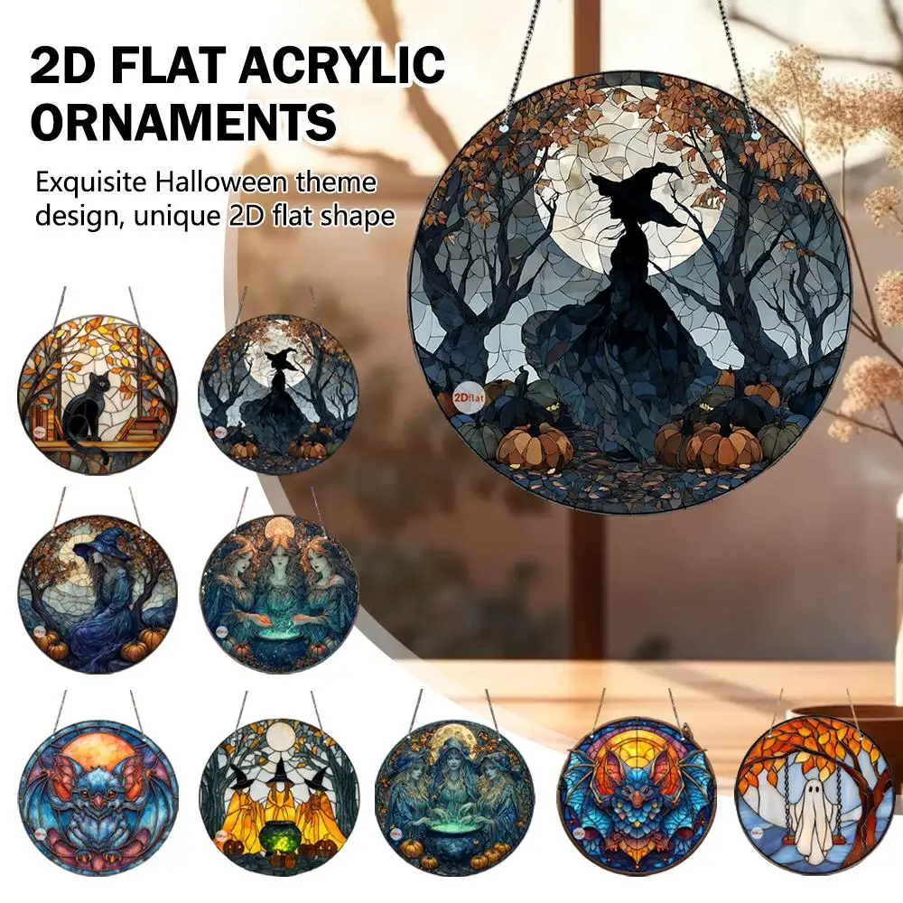 

Halloween Acrylic Ornament Lightweight 2d Flat Design Multifunctional For Christmas Tree Party Decor Home Decoratio B6b9