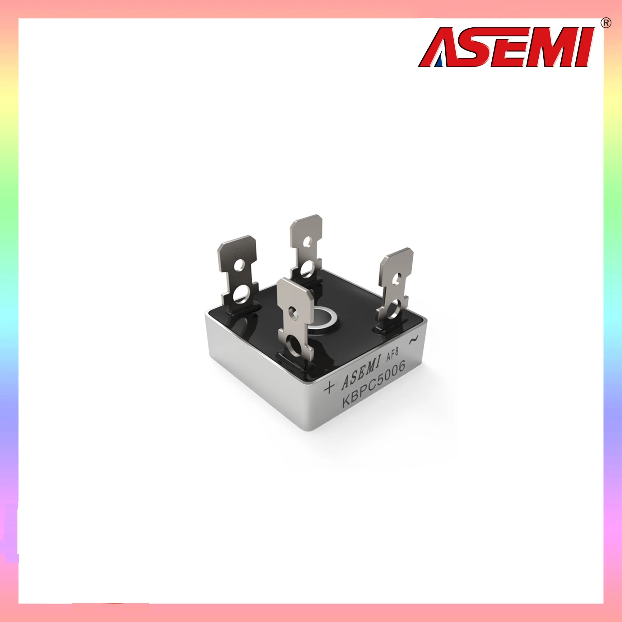 

ASEMI KBPC5006 180mil KBPC-4 50A 600V Single-phase Bridge Rectifier Square Design for Electrical Applications