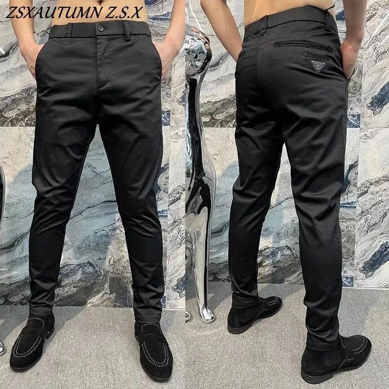 

2024 Spring Blazer Pants Male Business Trousers Vintage Black Casual Suit Pants Men Trend Clothing Loose Korea Fashion Harajuku