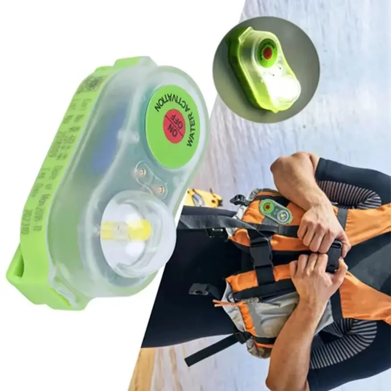 LED-Schwimmweste für Erwachsene mit Meerwasseraktivierung, Selbstleuchtende Sicherheitsweste, Wasserdichtes Plastikzubehör für Überlebensausrüstung