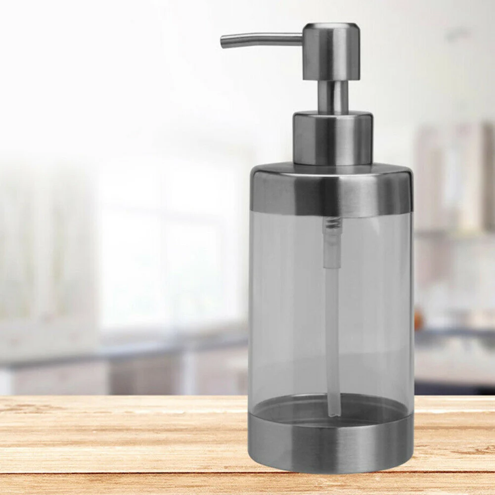 

Household Stainless Steel Soap Dispenser Hand Sanitizer Shampoo Shower Gel Dispenser Perfect For Bathroom Kitchen Supplies