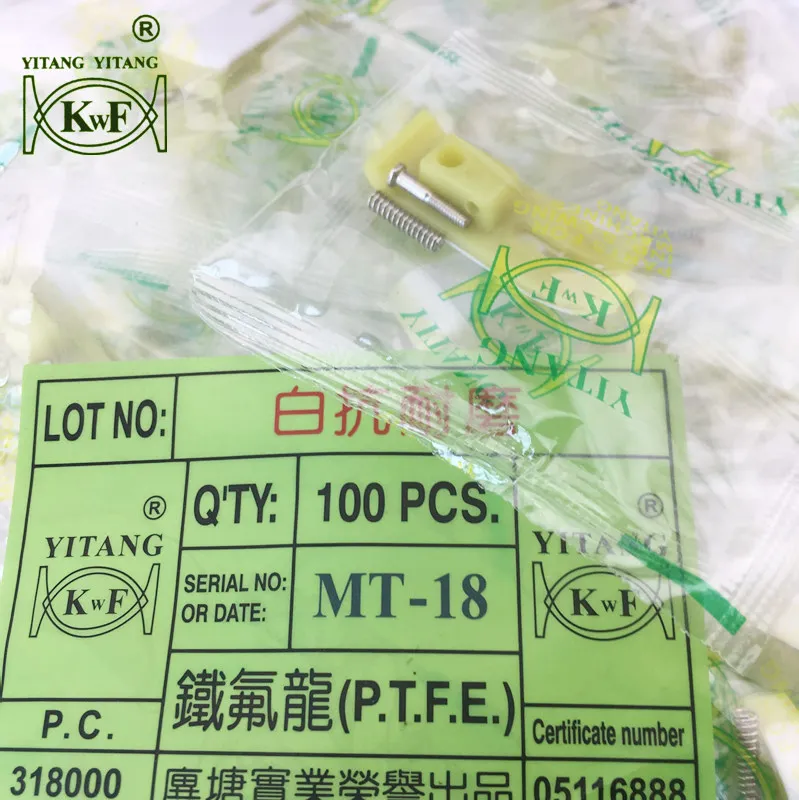 100Pcs MT-18 Druk Voet Oxford Plastic Yitang Merk Telflon P.t.f.e K-F Industriële Naaimachine Accessoires Onderdelen