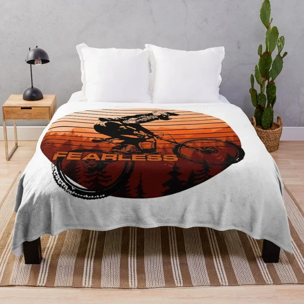

fearless mtb rider Throw Blanket Soft Warm Blanket Gift for Grandparents