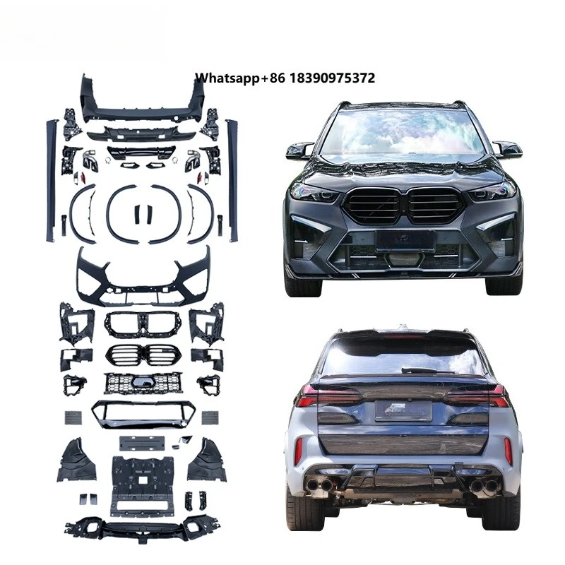 For 2024 X5 G05 Upgrade X5M Bodykit Front Rear Bumper Wheel Arch Side Skirt Diffuser Exhaust Tip Wholesale Price Hot Sale