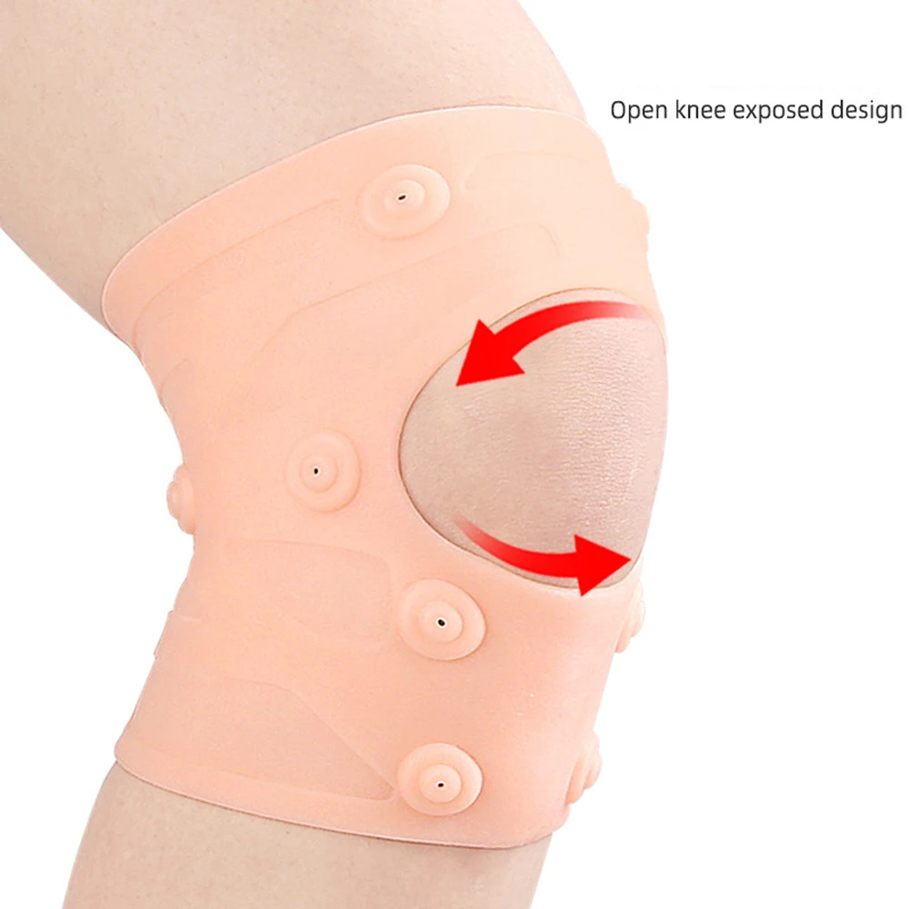 1 Stück Magnetische Kniebandage, Silikon-Kompressionsmanschette, Wasserdichter Kniescheiben-Schutz für Sport und Meniskus – Detail 8