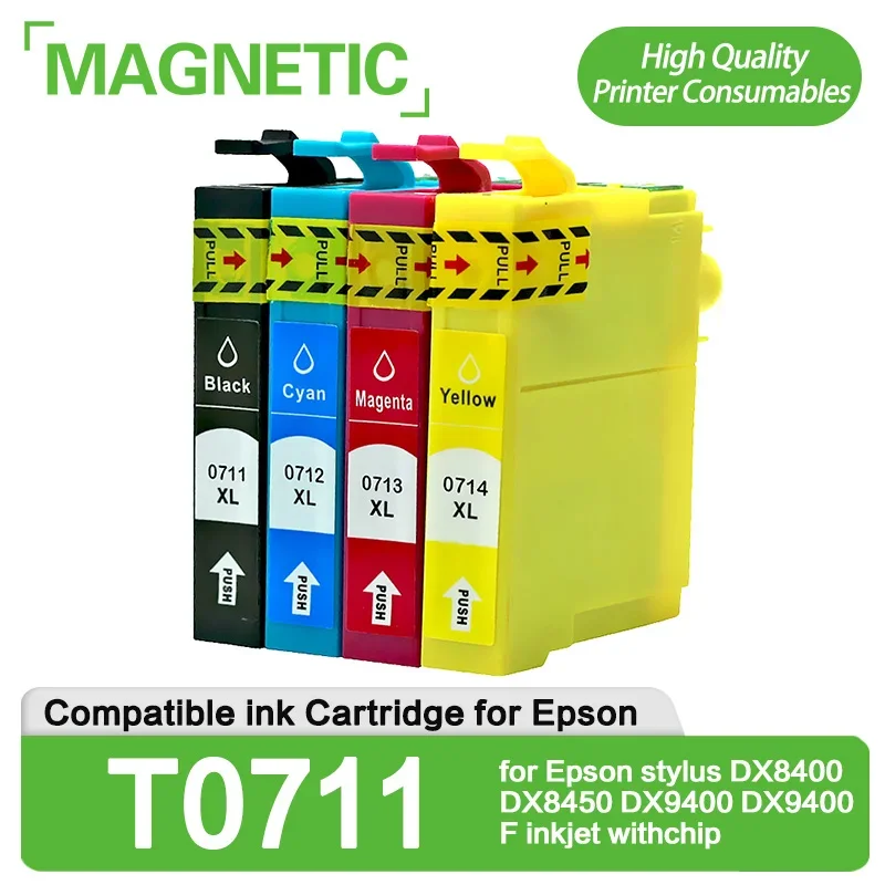 T0711-T0714 Ink Cartridge Compatible for Epson Stylus DX4000 DX4050 DX4400 DX5000 DX4450 DX5050 DX6000 DX6050 SX110 SX215