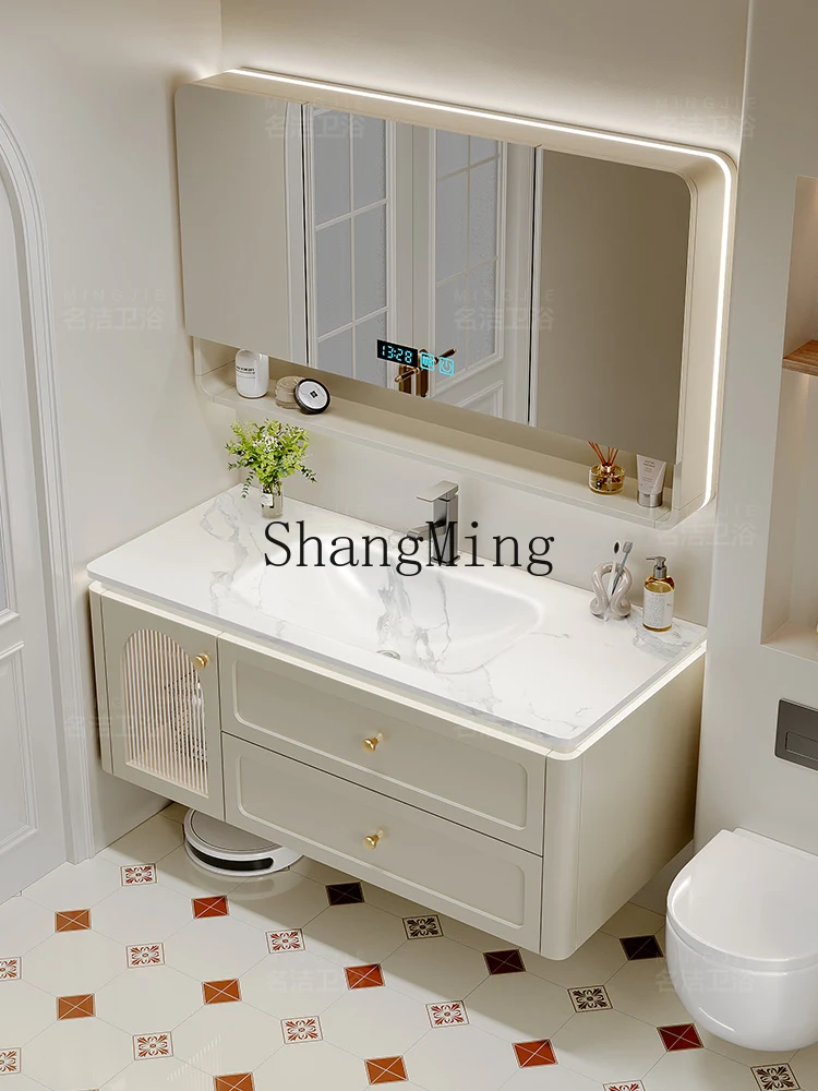 

LXY rock slab hot bending integrated basin ceramic basin bathroom hand washing basin