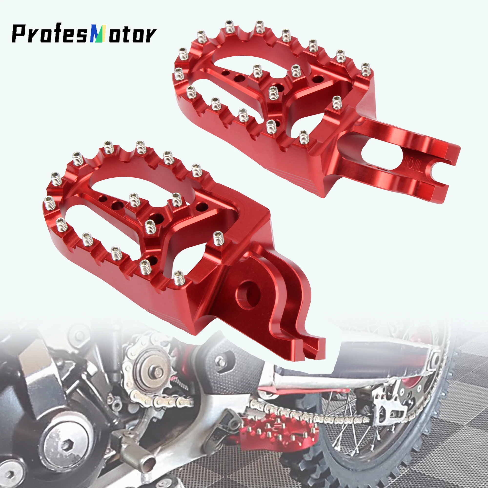 

For HONDA CRF Motocross Footpegs CNC Foot Pegs Rests Pedals CR 125 250 125R 150R 250R 250X 450R 450X 250RX 450RX 250F 250L 450L