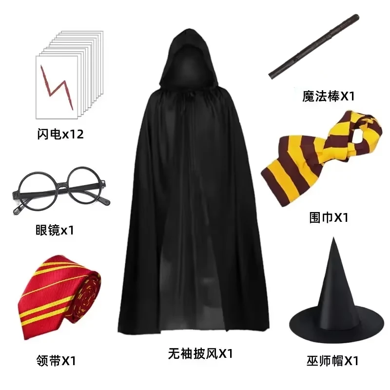 Últimas llegadas, disfraces de película, batas mágicas, sombreros, bufandas, corbatas, gafas, varitas mágicas, conjuntos de capa, accesorios de fiesta, regalo