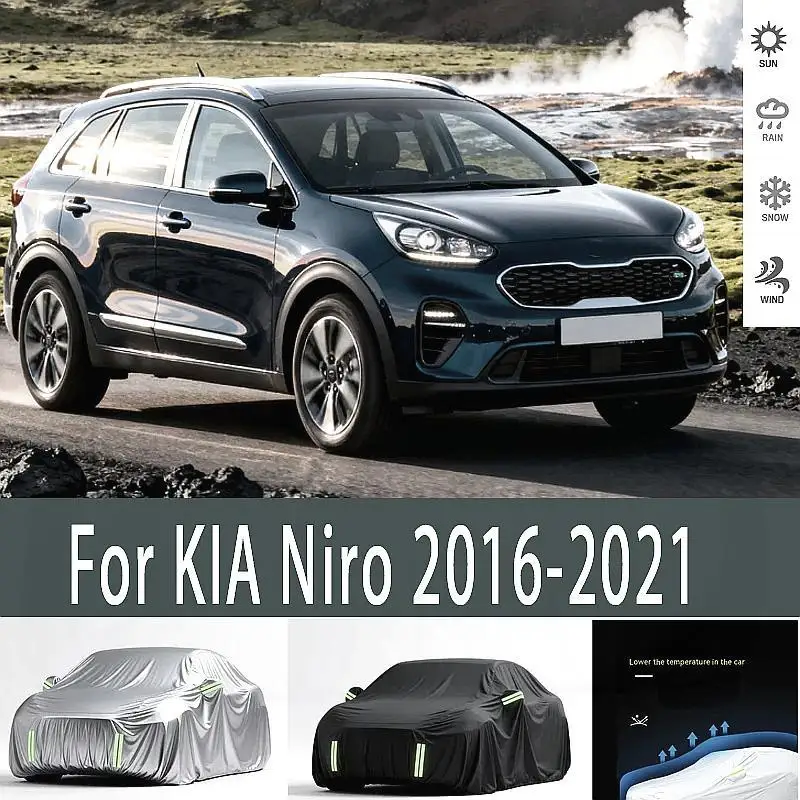 

For Outdoor Protection & Waterproof Full for KIA Niro 2016 2020 2021 Sunshade Dustproof Exterior Accessories Car Covers